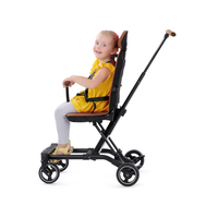 Poussette bébé légère et portable 4-en-1 multifonction, pliage compact, transport facile, système de voyage, cadre en alliage, tissu, 3 ans