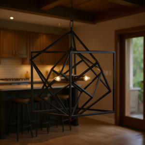 Lustre réglable en métal à 3 lumières pour cuisine salle à manger Foyer entrée luminaire suspendu ampoule pas de lustres suspendus - Product Image 2