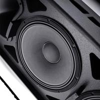 Haut-parleur audio professionnel en bois pour scène, stéréo, à double haut-parleur de 15 pouces, 650W de puissance élevée, avec fonction Bass Boost, son aigu et grave, 120 aimants, durable