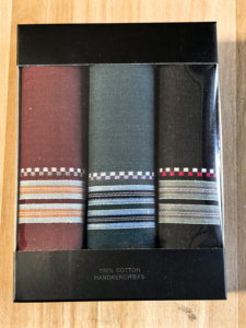 Bán Buôn 3-Gói Cổ Điển Sọc Túi Hình Vuông Cho Nam Giới Tùy Chỉnh 15.7X15.7 Inch Thoải Mái Bông Khăn Tay Trong Hộp Quà Tặng - Product Image 2