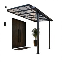 Auvent de toit motorisé rétractable en alliage d'aluminium avec revêtement acrylique PU pour villa, balcon, terrasse, caravane, camping, extérieur, jardin