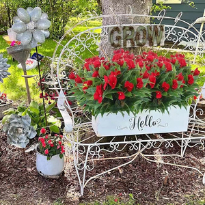 Decoración de Balcón con <span class=keywords><strong>Impatiens</strong></span> Artificiales en Macetas Combinadas con Ramos de Vegetación, Ideal para Bodas en Interiores y Exteriores - Product Image 4
