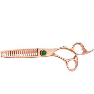 Ciseaux à cheveux personnalisables 62 mm en acier inoxydable professionnels pour coiffure, forme coudée, pour droitiers, usage esthétique - Product Image 4