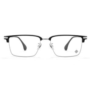 Montura de Gafas de Titanio Croco Half Rim para Hombre 5405, Gafas Ópticas Danyang, Diseño Rectangular de Titanio Puro - Product Image 1