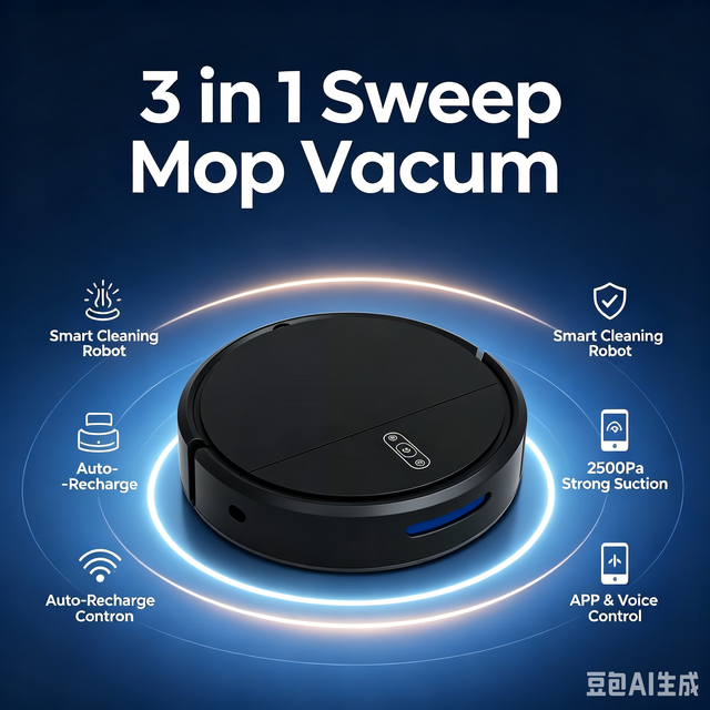 3 In 1 Robot Vacuum Cleaner Sweep Mop Vacuum