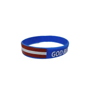 Bracelet en silicone de sport de haute qualité promotionnel nom personnalisé en caoutchouc silicone écologique imprimé bracelet bracelets