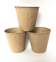 Harga Murah Desain Kustom Bulat Ramah Lingkungan Bubur Kertas Pot Bunga/Penanam Pot Kertas Penanam Kebun Biodegradable