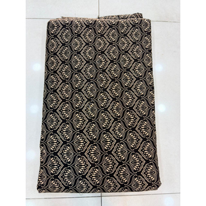 Tissu en coton imprimé Jaipuri, imprimé numérique, noir, rouge, bleu foncé, vêtements ethniques traditionnels, tissu pour robe de mariée, femmes, Inde, Pakistan - Product Image 3