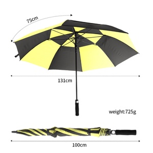 Modern Oversize 60inch Golf <b>Umbrella</b> with Logo Wholesale Large Fiberglass Vent Design Semi-Automatic Opening for Business Gifts - Product Image 1
