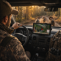 Traceur GPS pour chien de chasse en temps réel GUPTOMES Bolrok Elite 4G LTE VHF longue portée avec tablette pour véhicule, antenne de voiture, IP68