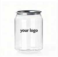 Cylindre transparent en PET avec logo personnalisé, qualité alimentaire, pour boissons, avec bouchon à ouverture facile et couvercle rabattable, pour jus, café et autres boissons