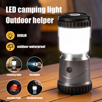 Lampe de tente portable avec batterie remplaçable de 2000 mAh, étanche IP65, stroboscope d'avertissement rouge, lanterne de camping LED à chargement Type-C