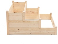 Bacs de jardin surélevés en bois modernes et personnalisables – Jardinières d'extérieur détachables, combinables, respirantes et résistantes à la corrosion pour la culture des plantes