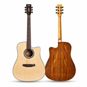 Violão Cowboy <span class=keywords><strong>40</strong></span> Polegadas com Corpo em Abeto, Laterais e Fundo em Jacarandá, Braço e Escala em Jacarandá, 6 Cordas, Cutaway, Cor Natural, Sem Captador - Product Image 2