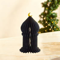 Nicro nouveauté personnalisé château musulman conception 3D papier nid d'abeille Eid Mubarak maison ornements cadeaux islamiques Ramadan décorations