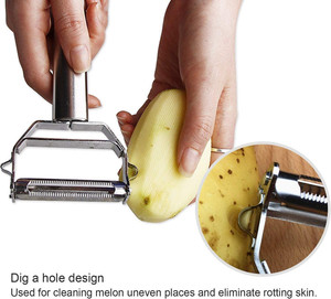 High Quality 3-in-1 Stainless Steel Rotation <b>Vegetable</b> Peeler <b>Fruit</b> & <b>Vegetable</b> <b>Tool</b> - Product Image 6