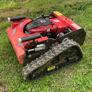 Cortacésped inalámbrico para agricultura, motor de gasolina, control remoto, robot