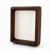 Mini-plateau en bois massif de noyer noir d'Amérique du Nord, fabriqué à la main, écologique, profondeur 3 pouces, pour présentation sur bureau, directement de l'usine