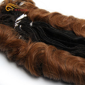 Hengmei Guangzhou Ingrosso Capelli Ricci Brasiliani 3-5 Pollici, 28 Pezzi di Capelli Umani Remy con Doppia Trama a Macchina, Solo Colore Più Scuro - Product Image 4