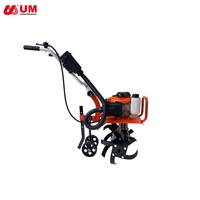 Mini motoculteur rotatif UM Factory Supply 144F, 4 temps, à essence, poussé à la main, pour petites exploitations agricoles et vergers
