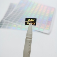 Autocollant adhésif holographique 3D couleur personnalisée, impression de logo de marque, effet laser holographique pour étiquette d'emballage de sécurité