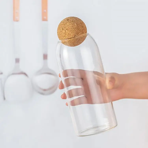 Bán Sỉ Hộp Đựng Thủy Tinh Lọ Thủy Tinh Đựng Kẹo Thực Phẩm Trang Trí Nút Chai Tròn Có Nắp Tròn Bằng Gỗ - Product Image 5