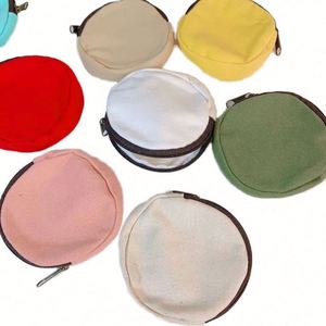 Unisex Coin <b>Purse</b> with Zipper Fashionable <b>Cute</b> Canvas and Fabric Wallet for Keys Letter-Printed for Promotional Gift - Product Image 1