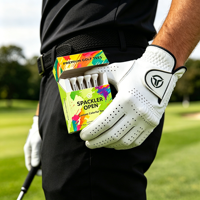 Marcador de tee de golf personalizado de fibra de carbono, madera y bambú con goma, para hombre, diseño Castillo Rosa, económico, 60 mm, bajo MOQ, con logotipo