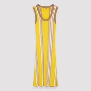 Nuevo Diseño, Vestido Largo de Algodón a Rayas, Cómodo y Sencillo, Vestidos Casuales de Punto para Mujer - Product Image 3