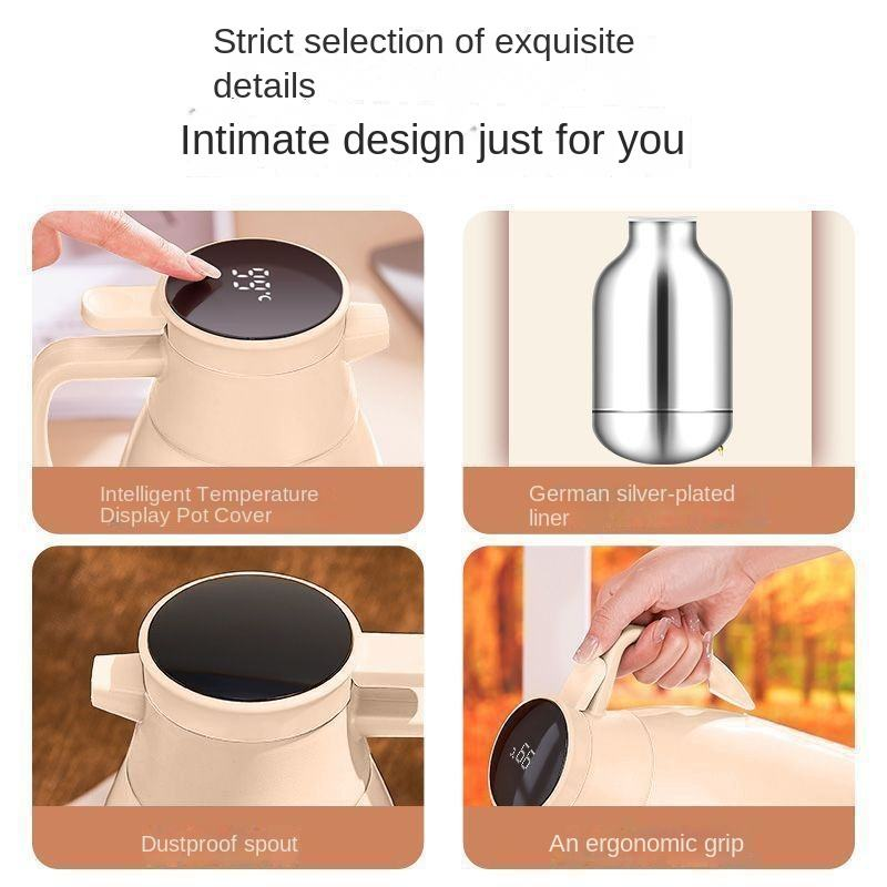 Wholesale Household Smart Drinkware Digital Display Thermos Kettle Tea Coffee Pot Custom Logo Stainless Steel 24-36 Hours view 3