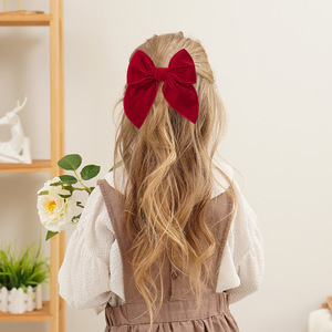 Navidad nuevo estilo universitario Retro lazos para el cabello Bow Tail accesorios para el cabello horquilla para niñas en <span class=keywords><strong>Amazon</strong></span> - Product Image 5