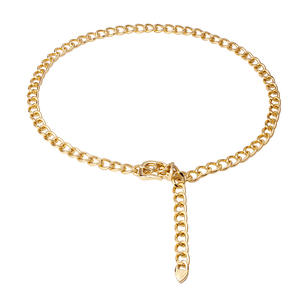 Cinturón de Cadena Metálica de Moda, Acero Inoxidable, de Una Sola Vía, Accesorio de Joyería para Mujer Adulta - Product Image 5