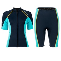 Combinaison de plongée en néoprène 1,5 mm pour femmes et hommes, short à manches courtes séparé, ensemble de plongée en apnée, surf, combinaison de plongée chaude toute saison