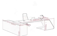 Bureau de direction Bugatti President's Lacquer Big Table, bureau de direction au design moderne et simple, bureau de direction au style élégant