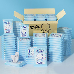 Nhà Máy Trực Tiếp Giá 10Pcs Nhỏ Đóng Gói Xách Tay Bé Tay Miệng Làm Sạch Khăn Lau Bán Buôn Flushable Bé Khăn Lau - Product Image 3