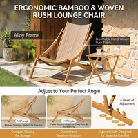 Chaise longue d'extérieur Meiqi, structure métallique résistante aux intempéries, chaise inclinable pliable pour patio, jardin, balcon et villa, lit de jour portable pour bord de piscine