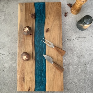 <span class=keywords><strong>Tagliere</strong></span> in Legno di Acacia e Resina per Pane e Bistecca - Product Image 2