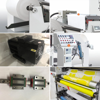 Machine d'impression flexographique automatique rouleau à rouleau pour sacs en papier, étiquettes et gobelets, 4 couleurs