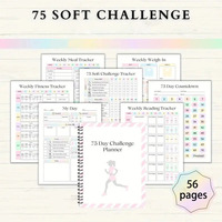 Agenda de défi de 75 jours, reliure spirale, journal de fitness avec sections pour notes, prières et gratitude