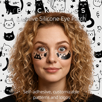 Masques sous-yeux jetables auto-adhésifs en silicone BLACKWINGS avec logo et motif personnalisés, patchs doux naturels pour extensions de cils