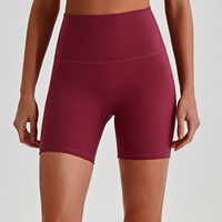 Nouveauté Printemps/Été 2025 – Short de yoga uni style européen et américain, brossé double face, sensation seconde peau, coupe ajustée et élastique