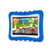 Tablette pour enfants pas chère avec écran tactile de 7 pouces, tablette éducative pour enfants Android avec étui en silicone et support