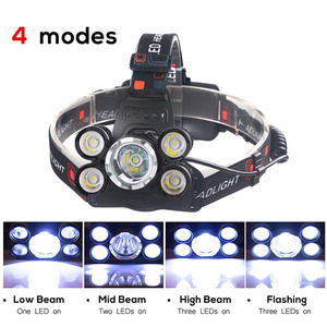 핫 세일 충전식 <span class=keywords><strong>5</strong></span> <span class=keywords><strong>LED</strong></span> 헤드램프 T6 강력한 줌 포커스 제조업체 집중형 헤드라이트 - Product Image 2