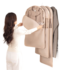 Sac de compression pour vêtements, <span class=keywords><strong>housse</strong></span> anti-poussière suspendue, étui de protection pour costumes, grand sac de <span class=keywords><strong>rangement</strong></span> domestique de grande capacité - Product Image 1