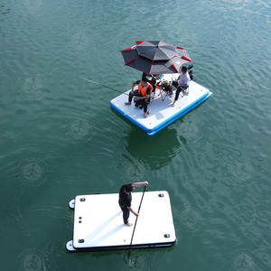 Plateforme flottante gonflable durable <span class=keywords><strong>de</strong></span> style <span class=keywords><strong>loisirs</strong></span>, plateforme flottante en PVC, plateforme <span class=keywords><strong>de</strong></span> pêche, tapis <span class=keywords><strong>de</strong></span> version standard 300*200 avec pompe - Product Image 6