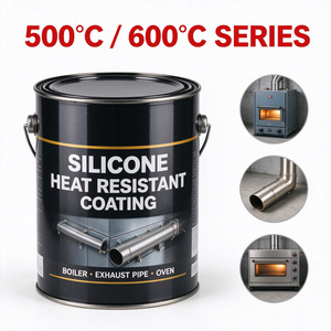 600 #   Revêtement en silicone résistant à la chaleur et anticorrosion, peinture haute température pour tuyau d'échappement de chaudière et four - Product Image 1