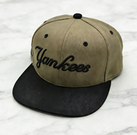 Gorras Clásicas Snapback de 6 Paneles, Gorras de Béisbol Vintage con Visera Plana, Gorras Originales Estilo Nueva York
