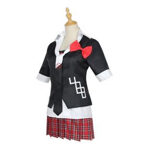 Baige Anime jeu <span class=keywords><strong>Danganronpa</strong></span> déclencheur heureux Havoc Enoshima Junko Cosplay Costume perruque noir Jk école uniforme femme fête Costume - Product Image 5