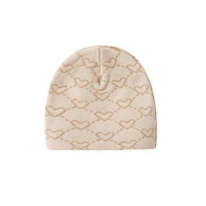 Ensemble barboteuse et bonnet en <span class=keywords><strong>tricot</strong></span> 100 % coton <span class=keywords><strong>de</strong></span> haute qualité, tenue douce et confortable pour nouveau-né avec motif cœur pour le printemps et l'automne - Product Image 3