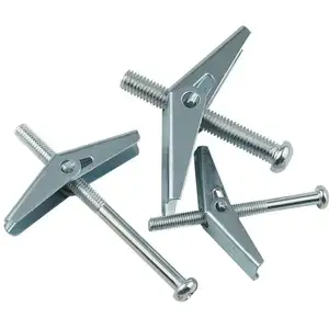 Hollow wall cavity wall fixing Metal Steel Zinc plated Galvanized mushroom head Butterfly spring toggle anchor bolt and wing nut